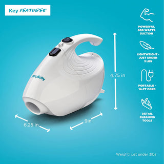The Simplicity FLASH Micro Vacuum steamer is shown on a white background.