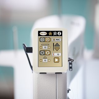 The control panel of the Baby Lock Regent Longarm 18" Quilting Machine.