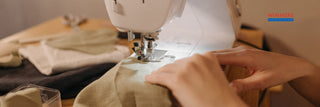 Tangled thread causing sewing machine jam