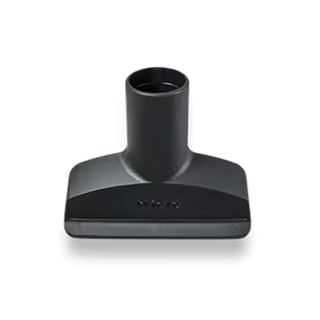 The 2-Miele Standard Upholstery Nozzle is a black plastic vacuum cleaner attachment featuring a wide, flat nozzle and a round top connector, pictured against a plain white background. Designed for efficient cleaning of sofas, chairs, and other upholstered furniture, this is an authentic Miele vacuum accessory (Miele part 9442620).