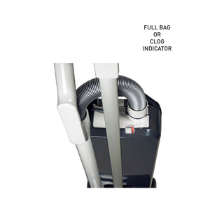 Image of the SEBO 350 Mechanical by Sew & Vac, a dependable vacuum cleaner with a full bag or clog indicator, ideal for efficient pet hair removal.