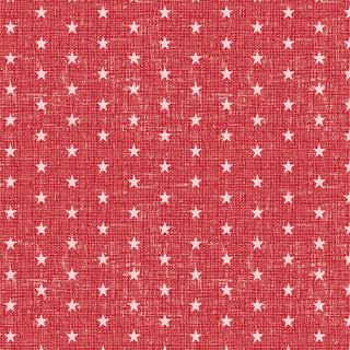 AGF Studio Bloomin' Americana BAM-47101 STARRY DREAMS by 69-Art Gallery Fabrics: Red quilting cotton with a grid of small white stars, ideal for summer creations and timeless projects.