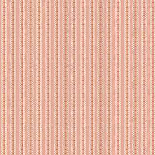 White outlined dollar signs form a vertical pattern on a salmon pink background. Riley Blake Morning Latte Stripes Pink C16927-PINK by Fabric by Riley Blake is 100% cotton, perfect for adding playful style to your sewing projects.