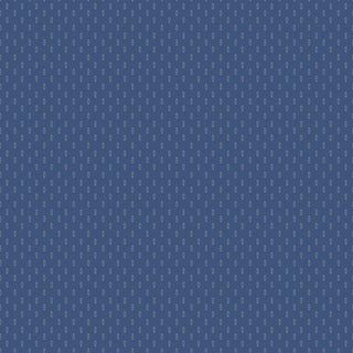 Danelys Sidron for RBD Before the Bloom C18066-DENIM Mira Denim by 56-Riley Blake features a blue background with a repeating small white geometric pattern arranged in diagonal rows, crafted from premium cotton fabric—perfect for quilting fabric by the yard projects.
