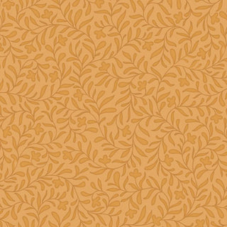 Cider Mill PNBCMIL-6222-AU HARVEST VINE Fabric Yardage by 47-EE Schenck features an orange background with a repeating pattern of darker orange vines and small leaves, making it perfect for quilting cotton projects. Available by the yard with free shipping.