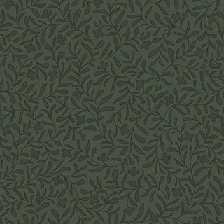 Cider Mill PNBCMIL-6222-DT HARVEST VINE Fabric Yardage by 47-EE Schenck features a dark green seamless pattern of swirling vines and leaves, creating a dense, nature-inspired decorative background—ideal for quilting cotton projects and available by the yard with free shipping.
