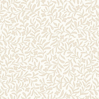 The Cider Mill PNBCMIL-6222-ENE HARVEST VINE Fabric Yardage by 47-EE Schenck features a beige floral and leafy vine pattern on a light cream background, with repeating botanical motifs in a seamless, decorative design—ideal as premium cotton fabric by the yard for quilting or other creative projects.