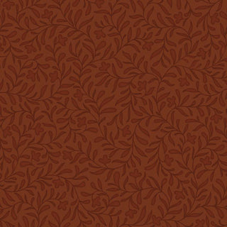Experience the elegant Cider Mill PNBCMIL-6222-I HARVEST VINE Fabric Yardage by 47-EE Schenck, featuring a seamless pattern of dark red leaves and vines over a subtly lighter red background. This refined, monochromatic botanical design is ideal for fabric by the yard—perfect for premium cotton or quilting cotton projects.