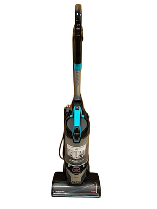 The Imagine Sewing & Vacuum Bissell MultiClean Allergen Lift-Off Pet vacuum, in black and blue with a HEPA Sealed Allergen System, is shown against a white background.