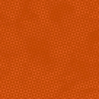 The Robin Kingsley Spooky Stitches MAS10877-O Patchwork Geo Orange Fabric by 47-EE Schenck features an orange background with small, raised triangles in a geometric grid—ideal for Halloween cotton fabric projects.