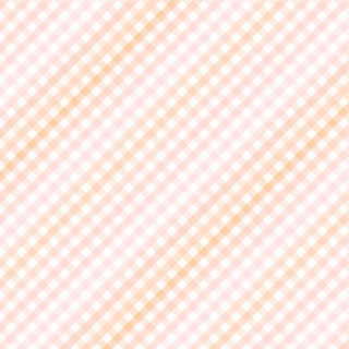 P&B Textiles First Impressions Flannel 6022PJ Gingham Peach features a pastel gingham pattern in pale pink, white, light yellow, peach, and teal—ideal for baby flannel projects or monthly milestone panels.