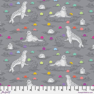 Free Spirit Tula Pink True Colors Graywork PWTP259.SHADOW Seal the Deal - Shadow Fabric Yardage
