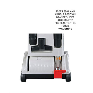 An online vacuum store selling the red Sew & Vac SEBO Automatic X4 Boost with a handle.