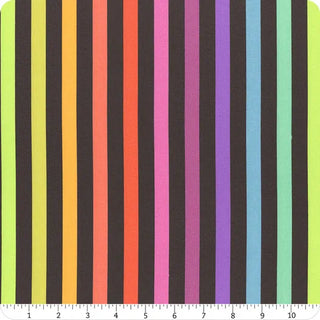 Free Spirit Tula Pink True Colors Graywork PWTP231.CARBON Disco Stripe - Carbon Fabric Yardage