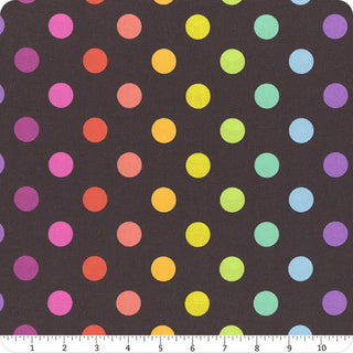 Free Spirit Tula Pink True Colors Graywork PWTP262.CARBON Disco Poms -Carbon Fabric