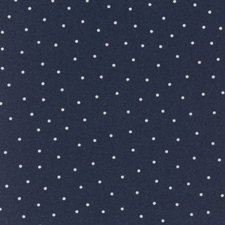 Kimberbell Basics Flannel Small Dot Navy/White MASF8210-N by 42-Kimberbell features a navy background with small white dots in a grid—perfect for cozy quilting or cotton flannel projects.