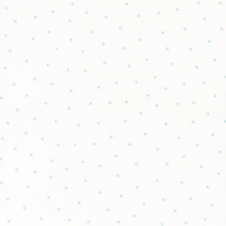 Kimberbell Basics Flannel Small Dots White/Aqua MASF8210-WQ2 by 42-Kimberbell features a white background with evenly spaced small aqua dots on soft double-brushed cotton flannel, ideal for quilting and cozy fabric projects.