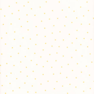 Kimberbell Basics Flannel Small Dots White/Yellow MASF8210-WS by 42-Kimberbell features small, evenly spaced yellow dots on white—ideal for quilt projects or adding cheer to any cotton flannel collection.