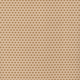 Kimberbell Basics Flannel Honeycomb Tan MASF8256-A by 42-Kimberbell features a beige background with a grid of white hexagons, ideal for quilting or cozy projects.