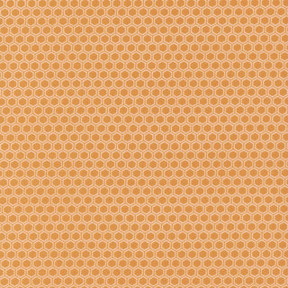 Kimberbell Basics Flannel Honeycomb Orange MASF8256-O2 by 42-Kimberbell features a seamless orange hexagon pattern, quilt-inspired for cozy charm—perfect for your cotton flannel fabric projects.