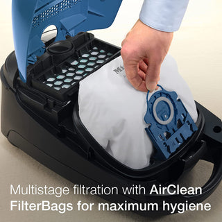 Miele Classic C1 Turbo Team Canister Vacuum Cleaner filterbags for maximum hygiene.