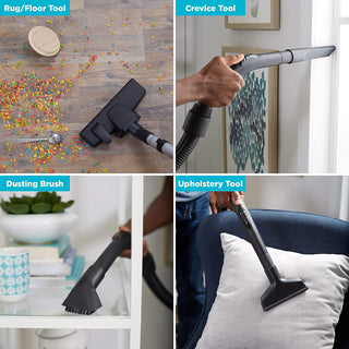 How to clean a couch with the Simplicity Jill Canister Vacuum Cleaner.