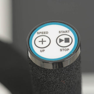 A close up of a button that says Pfaff Powerquilter 1650 Stand Up Quilter with 5' Frame.