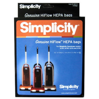 Simplicity Synchrony SWH-6 Genuine HEPA Media Bags